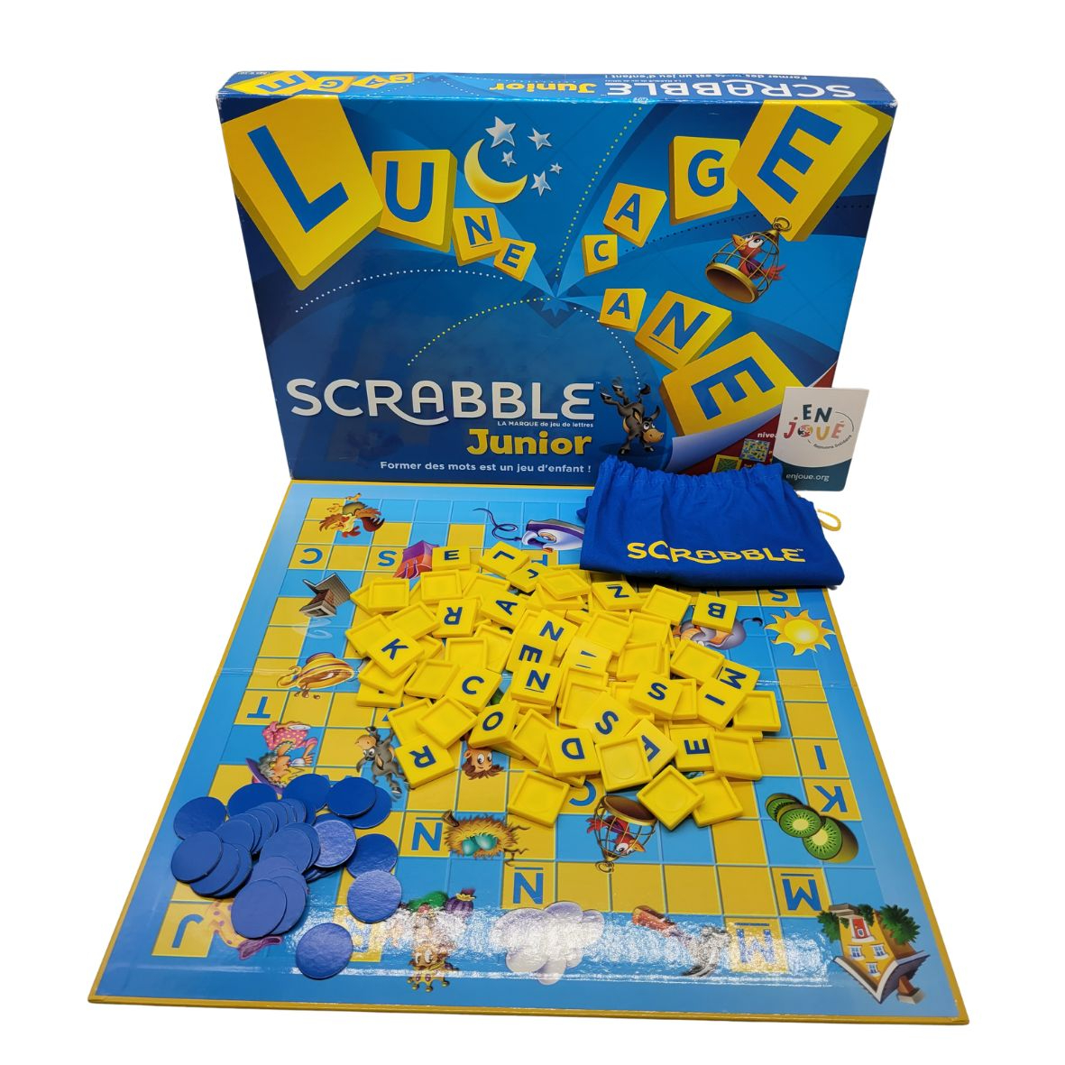 Jeu de société - Scrabbles Junior - Matel - À partir de 6 ans. Bon état - Vue 4 - 